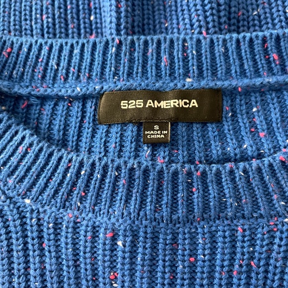 525 America Emma Shaker Sweater in Indigo Confetti - Picture 10 of 11